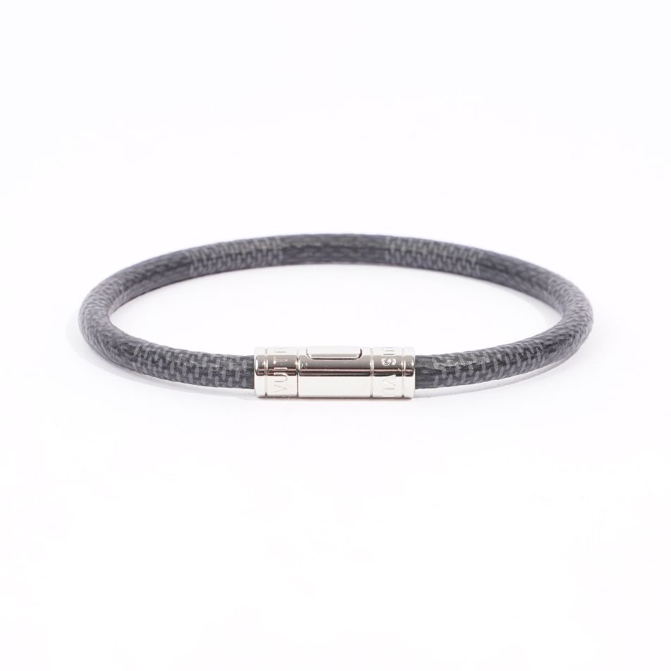 Louis Vuitton Keep It Bracelet Damier Graphite Grey for Men