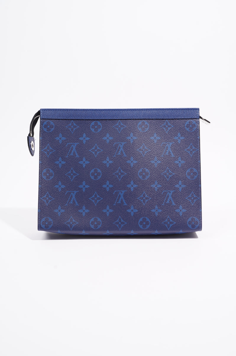 Louis Vuitton Pochette Voyage MM Monogram Bandana Bleached Blue in