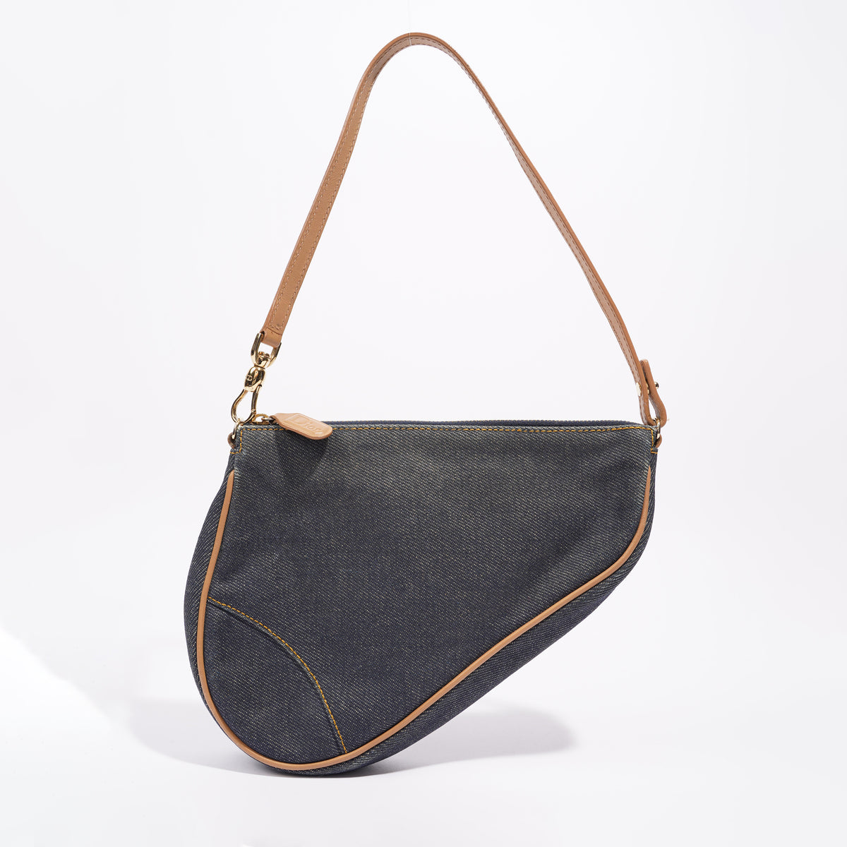 Denim dior outlet saddle bag