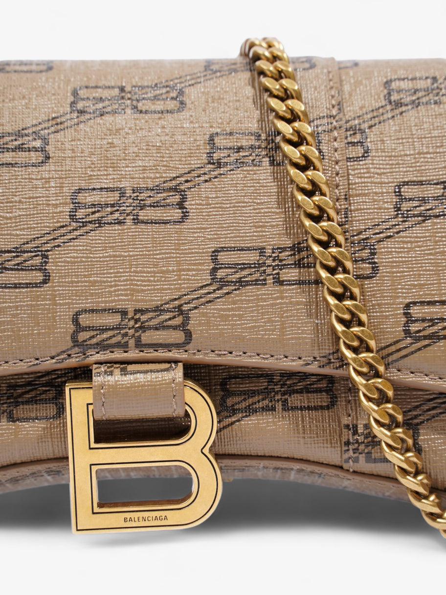 Hourglass Wallet On Chain Brown/Black BB Monogram Coated Canvas Image 3