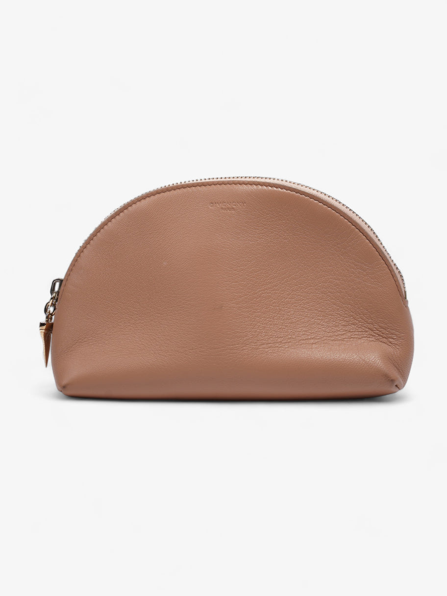 Mini Cosmetic Bag Pink Leather Image 1