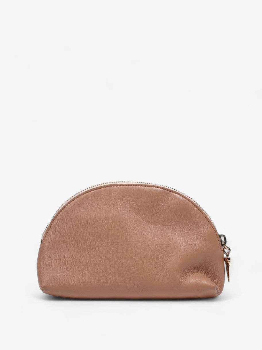 Mini Cosmetic Bag Pink Leather Image 4