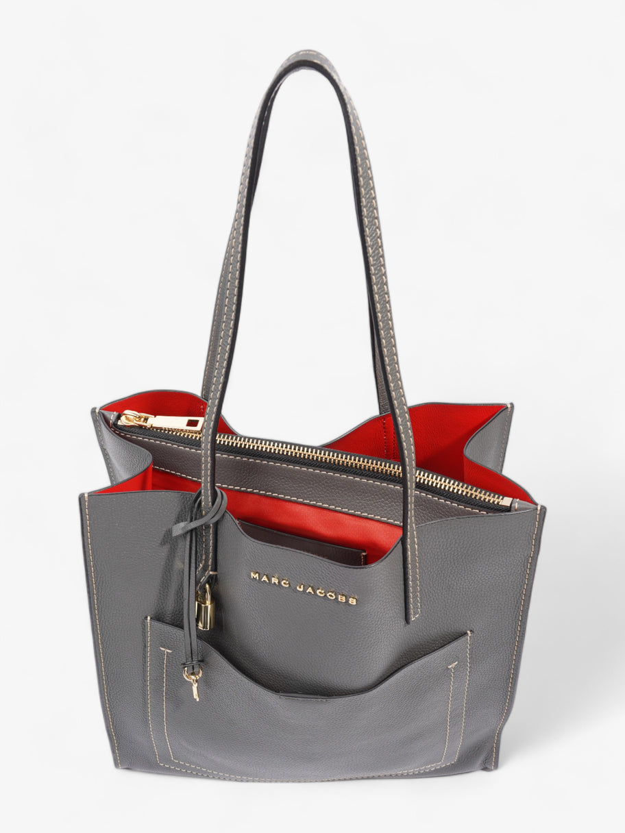 Grind T Tote Grey Leather Large Image 9