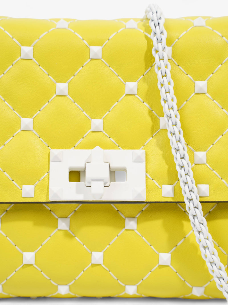  Rockstud Wallet On Chain Yellow Leather