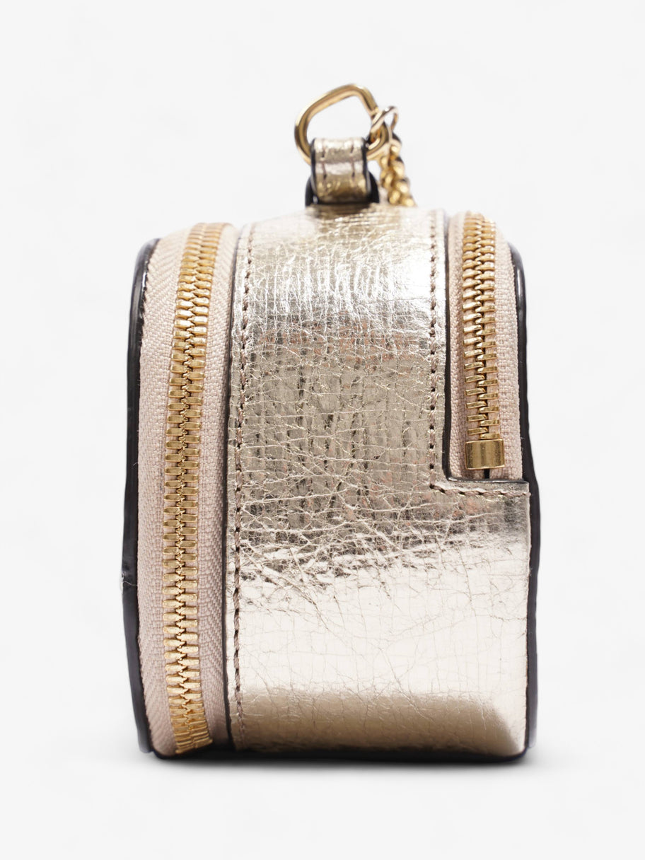 Mini C Vanity Bag Gold Leather Image 4