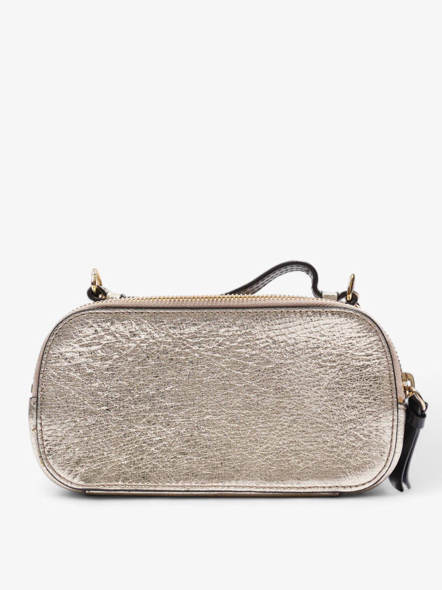 Mini C Vanity Bag Gold Leather Image 5