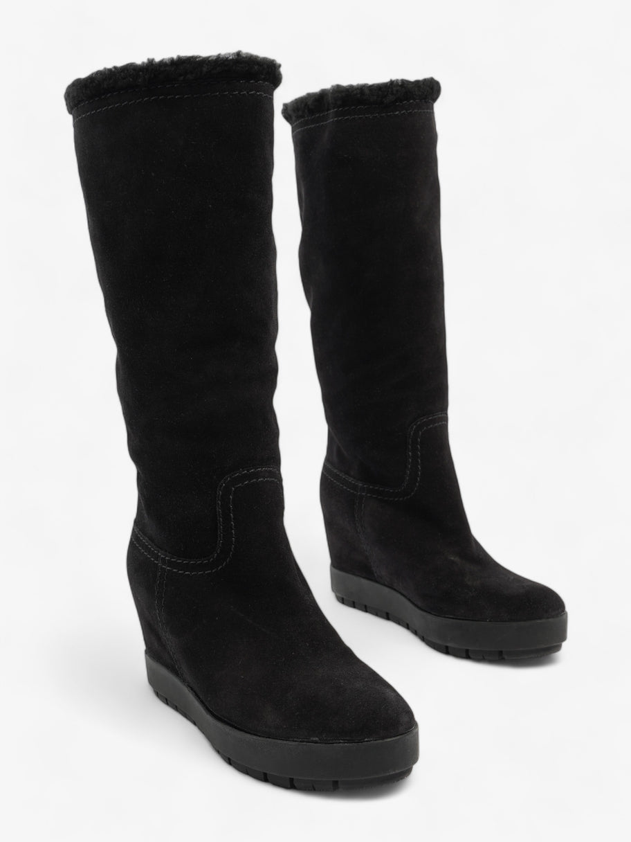 Knee High Boots Black Shearling EU 37.5 UK 4.5 Image 2