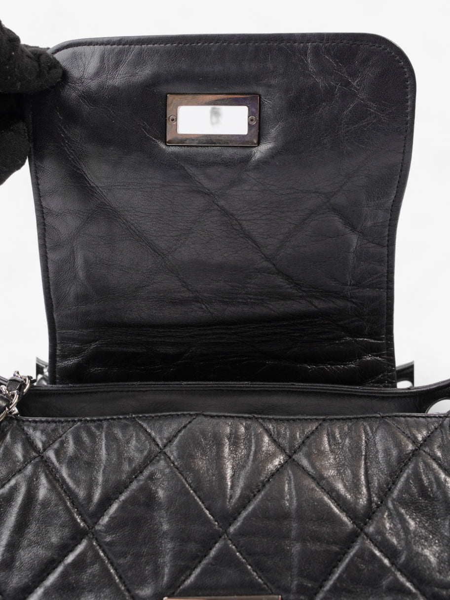 Giant Flap  Black Lambskin Leather Image 9