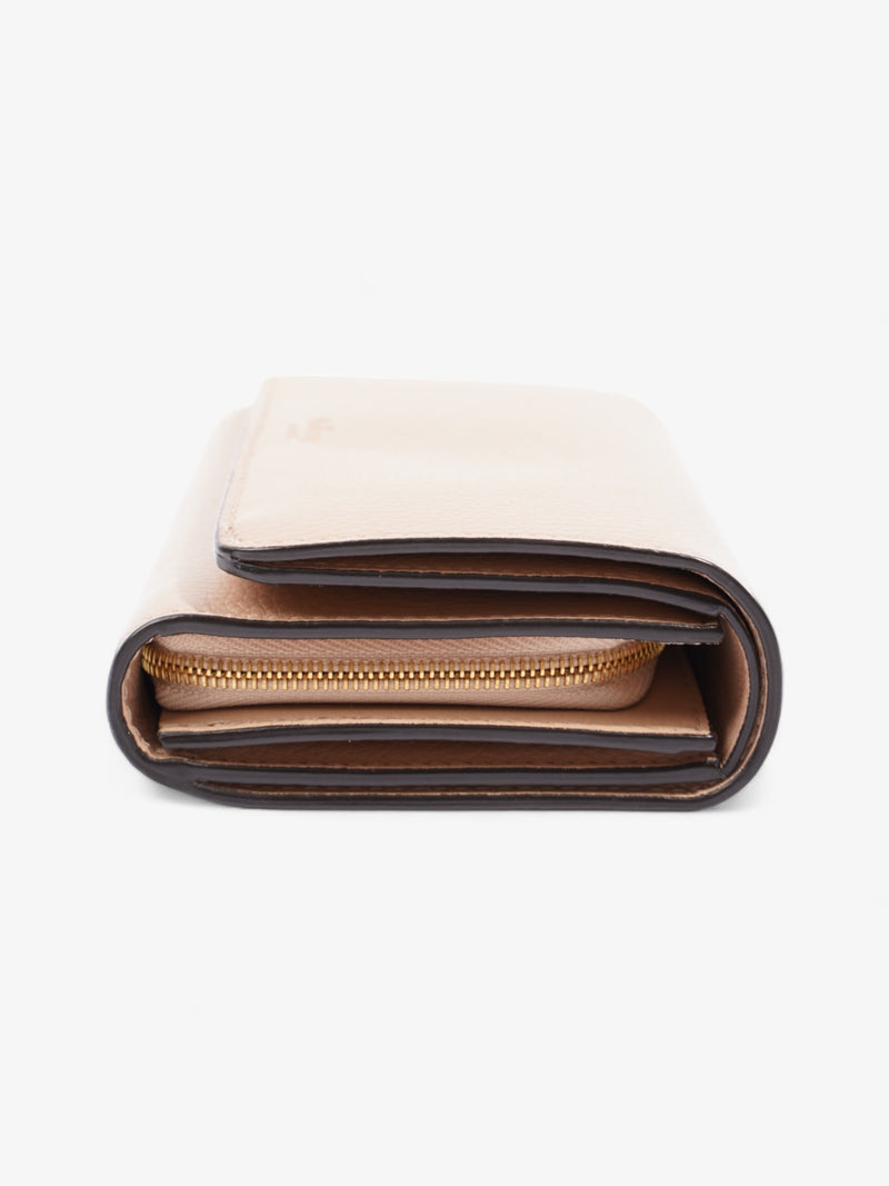  Continental French Wallet  Nude Grained Leather Medium