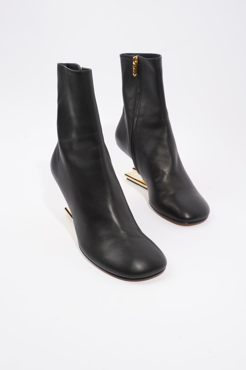  Fendi First Boots Black Leather EU 39 UK 6
