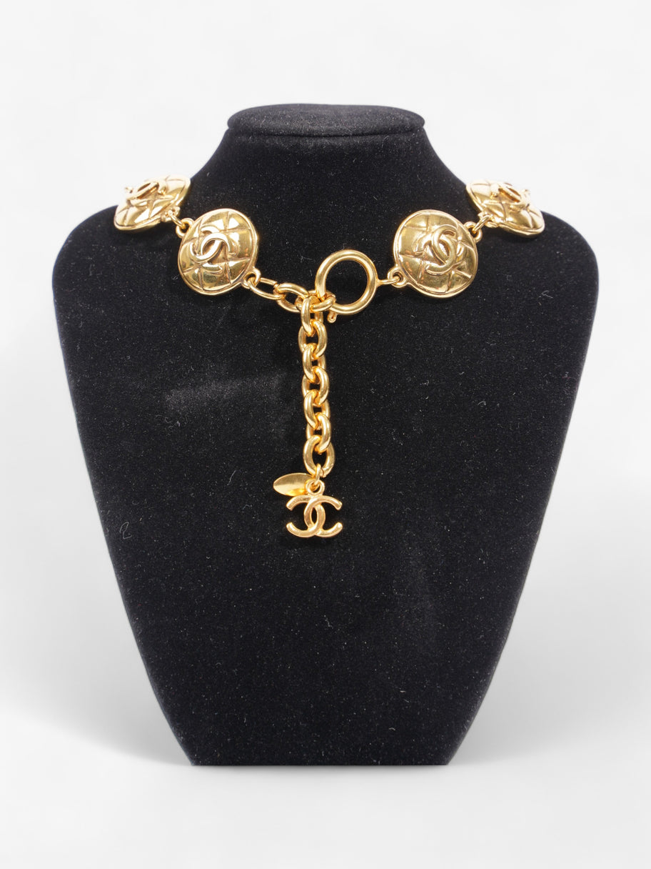 Vintage CC Chain Necklace Gold Base Metal 46cm Image 2