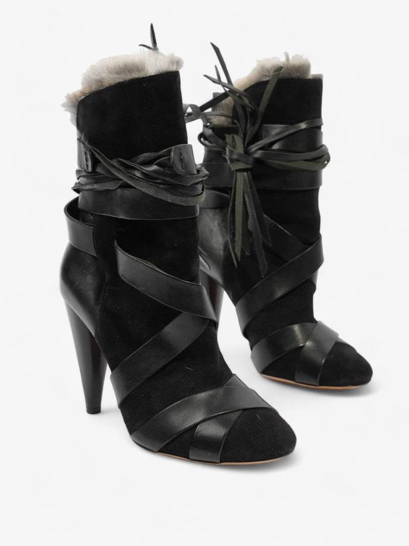  Ankle Boot 100 Black Suede EU 38 UK 5