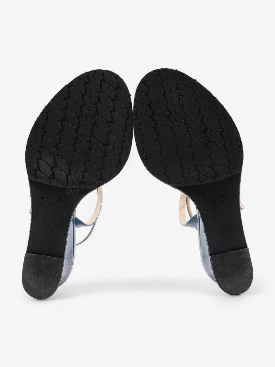 Strap Wedge Sandals 100 Turquoise Patent Leather EU 39 UK 6 Image 7
