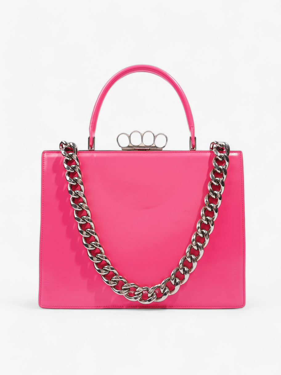 Four Ring Top Handle Neon Pink Leather Image 1