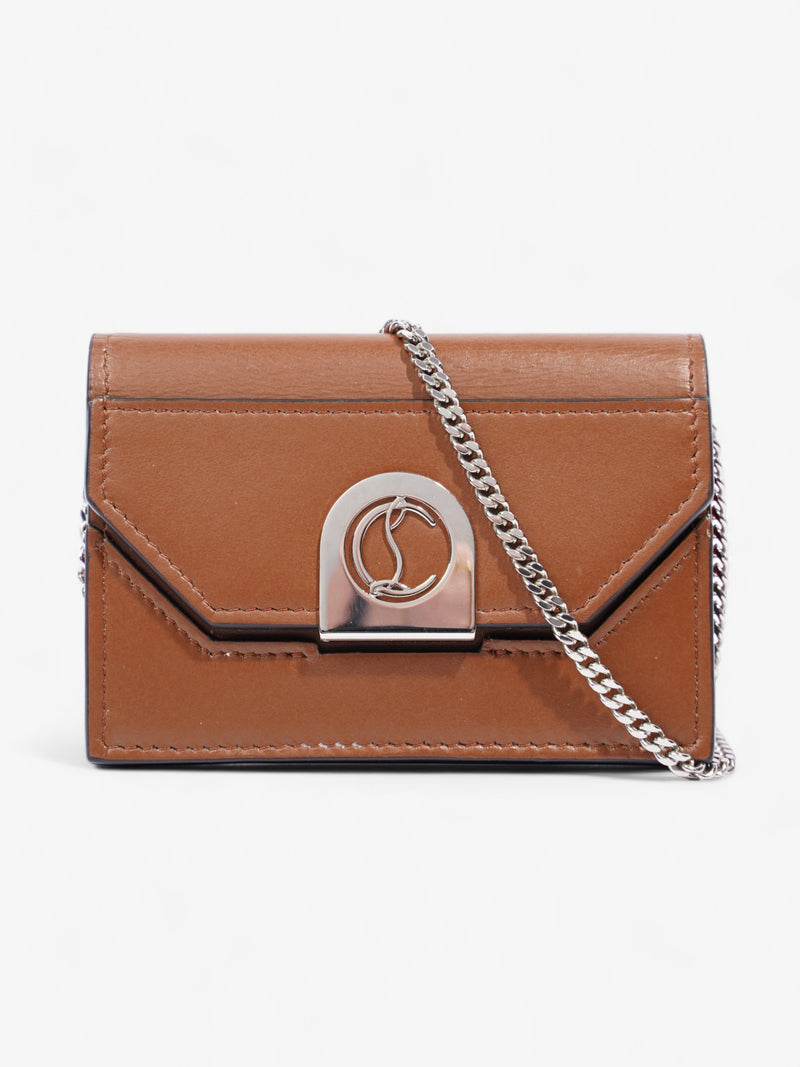  Elisa Chain Card Holder Brown Leather