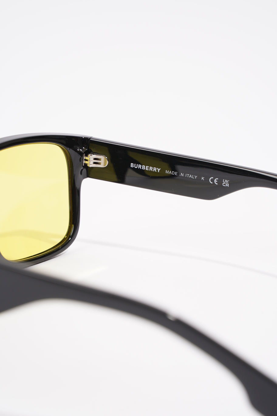 Knight Square Tinted Sunglasses Black / Yellow Acetate 145mm Image 8