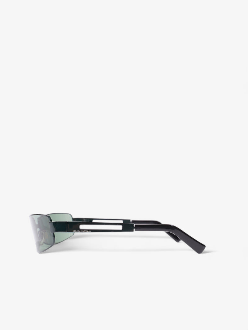  Rectangular Framed Sunglasses  Green Acetate 120mm