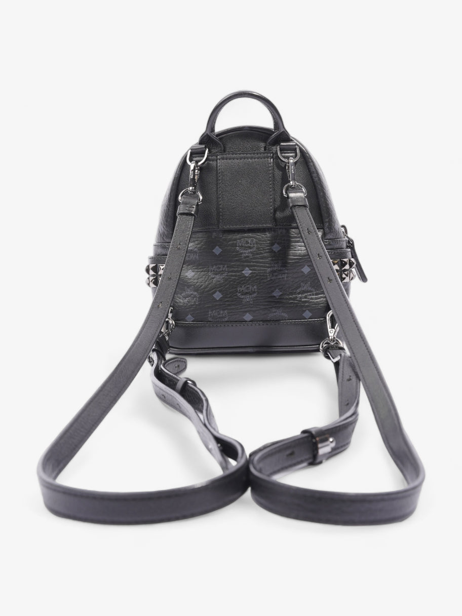 Visetos Studded Mini Backpack Black / Grey Coated Canvas Image 4