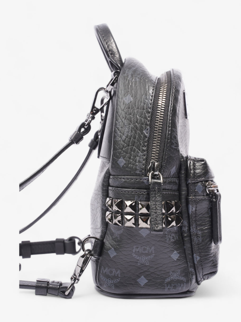 Visetos Studded Mini Backpack Black / Grey Coated Canvas Image 5