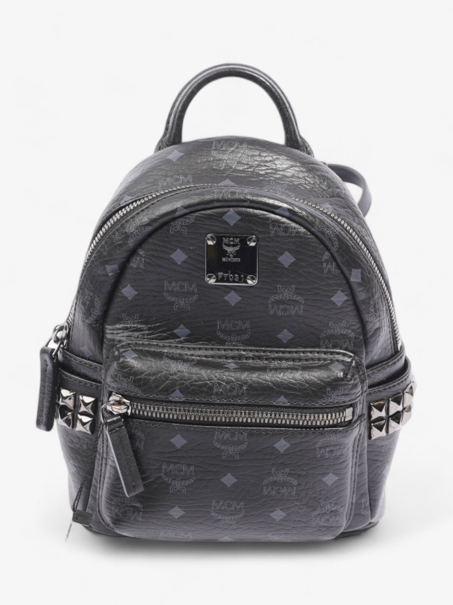 Visetos Studded Mini Backpack Black / Grey Coated Canvas Image 8