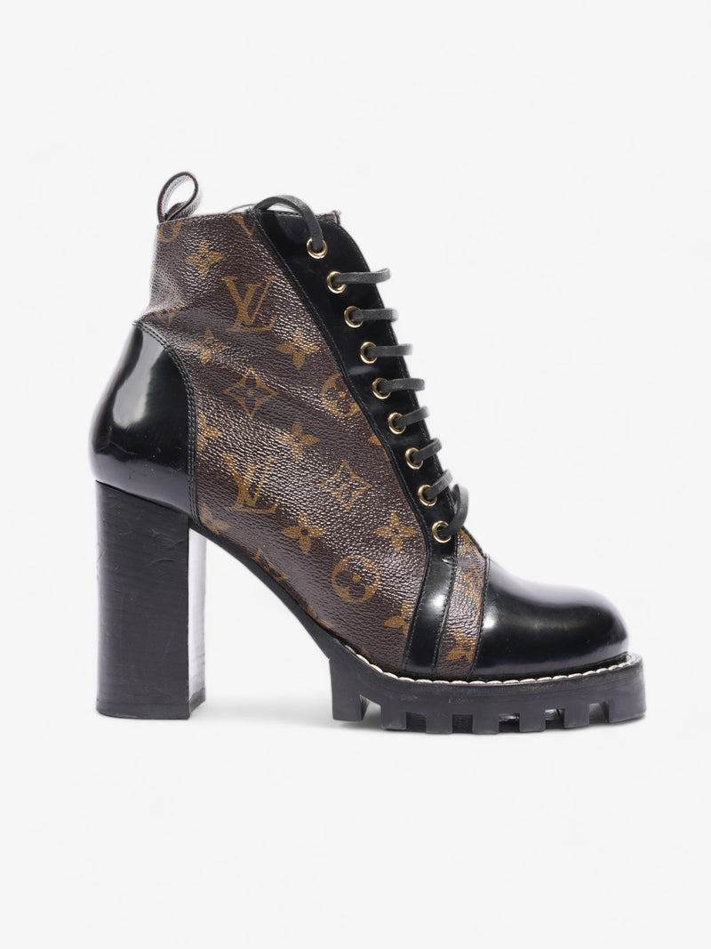  Star Trail Ankle Boots Brown Monogram / Black Patent Leather EU 40 UK 7