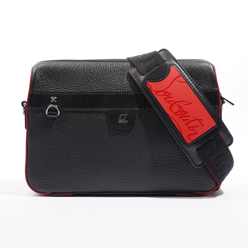  Ruisbuddy Messenger Bag  Black / Red Calfskin Leather