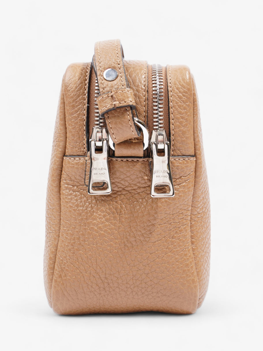 Two Strap Double Zip Brown Leather Image 6