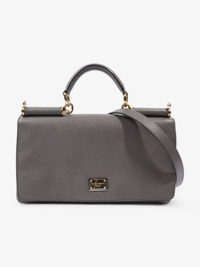  Sicily Top Handle Grey Leather