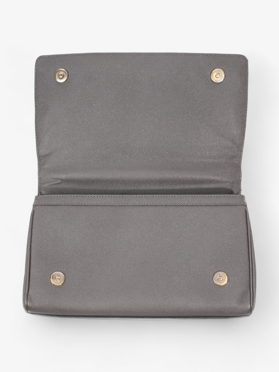 Sicily Top Handle Grey Leather Image 6