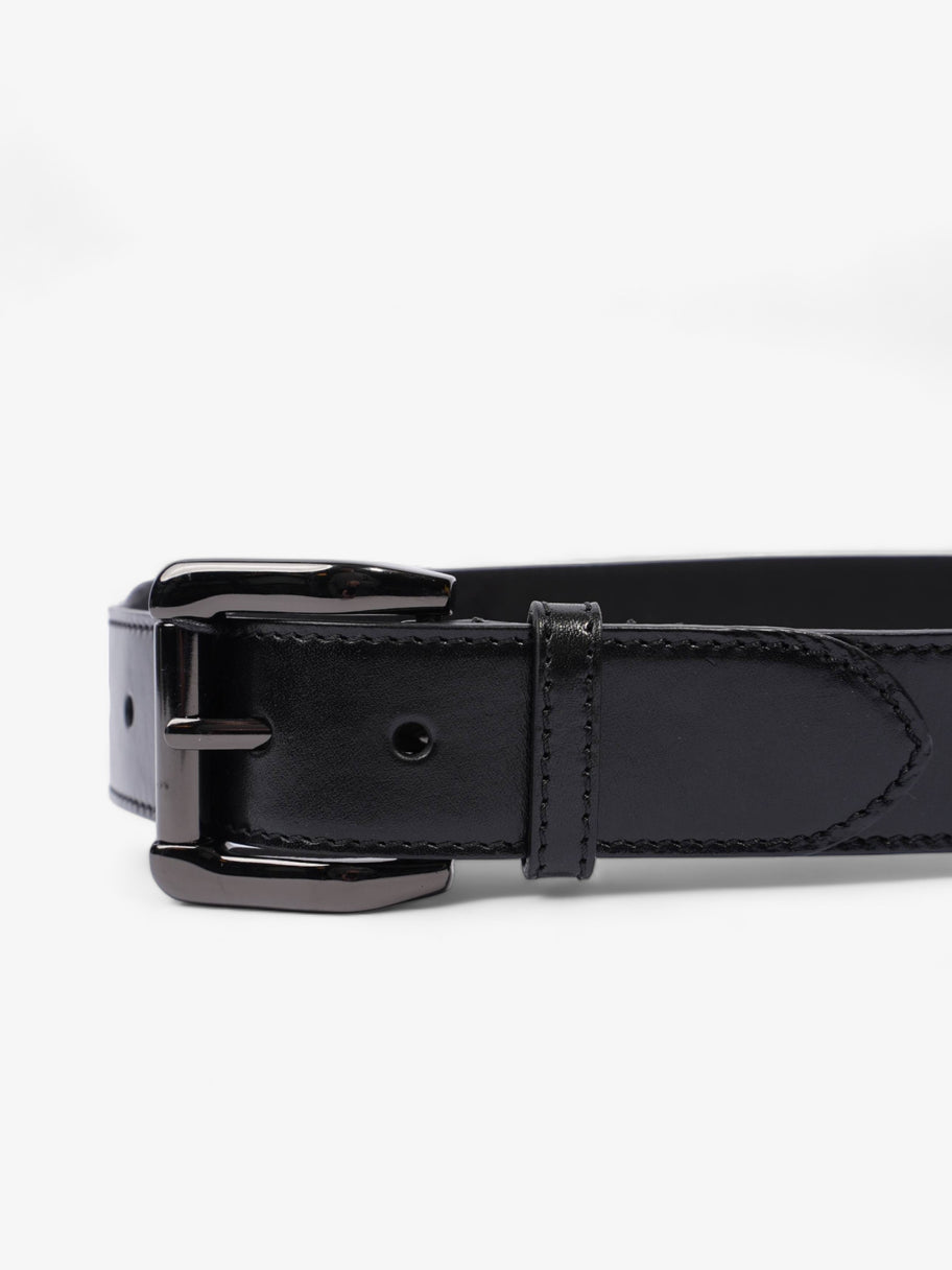 Rockstud Belt Black Leather 76mm Image 4
