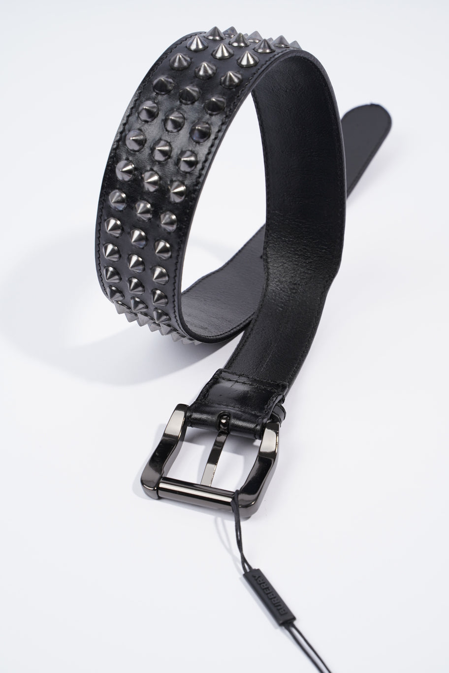 Rockstud Belt Black Leather 76mm Image 5