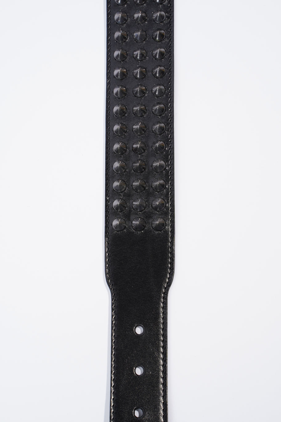 Rockstud Belt Black Leather 76mm Image 6