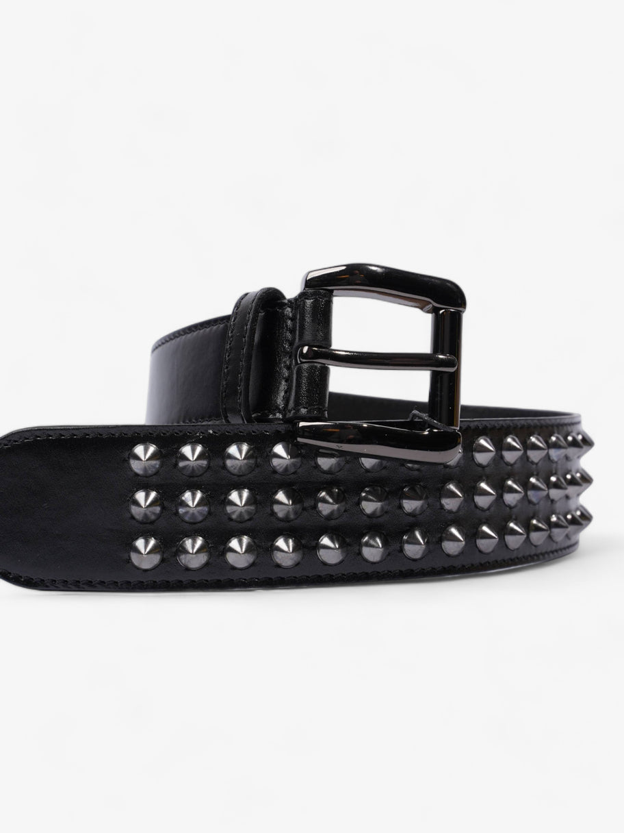 Rockstud Belt Black Leather 76mm Image 7