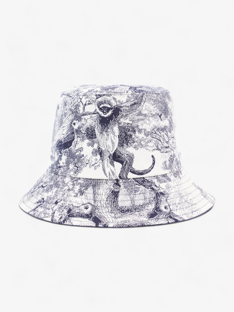 Reversible Bucket Hat Navy Polyester 56 Image 2