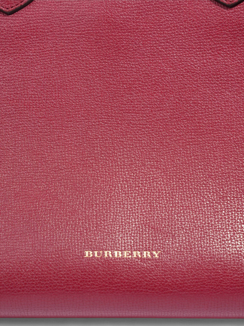  Medium Banner Burgundy / House Check Calfskin Leather