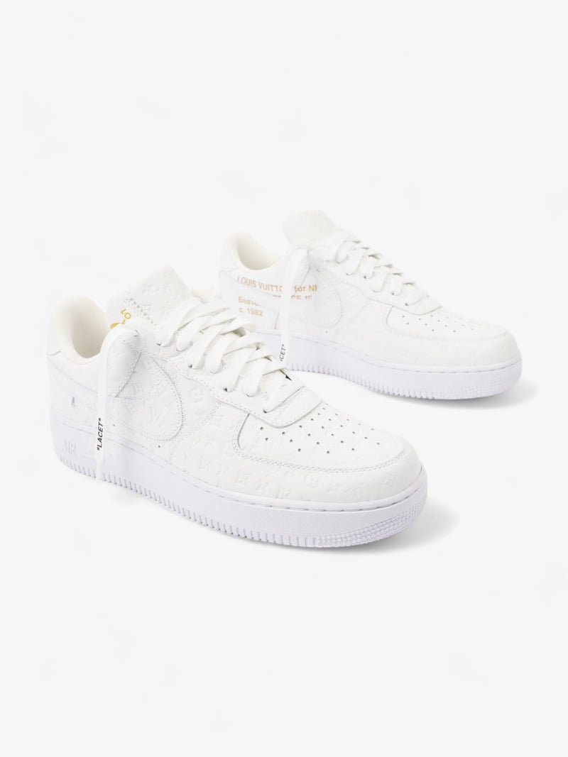  Air Force 1 Low By Virgil Abloh White Embossed Leather EU 43 UK 9
