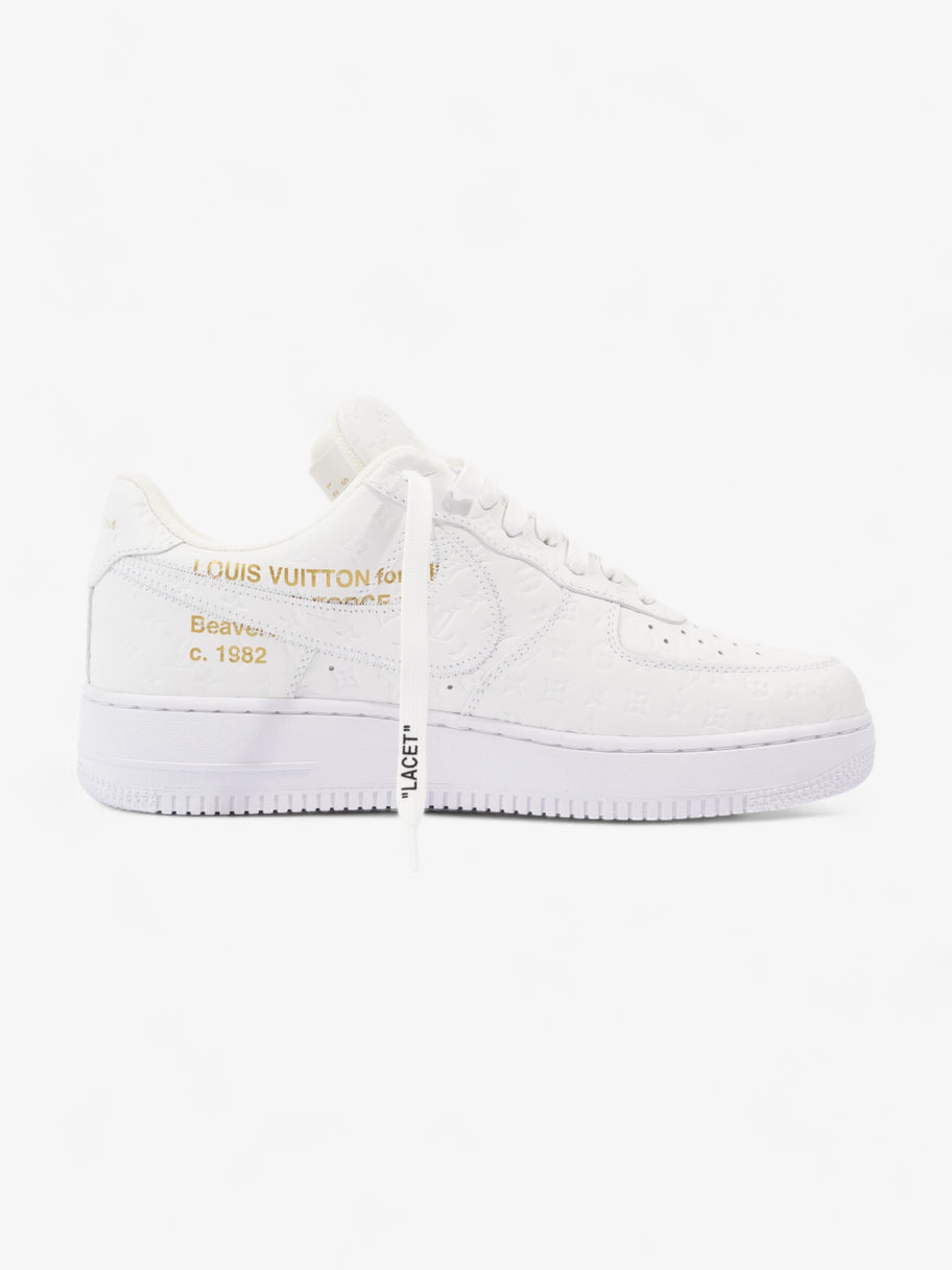 Air Force 1 Low By Virgil Abloh White Embossed Leather EU 43 UK 9 Image 4