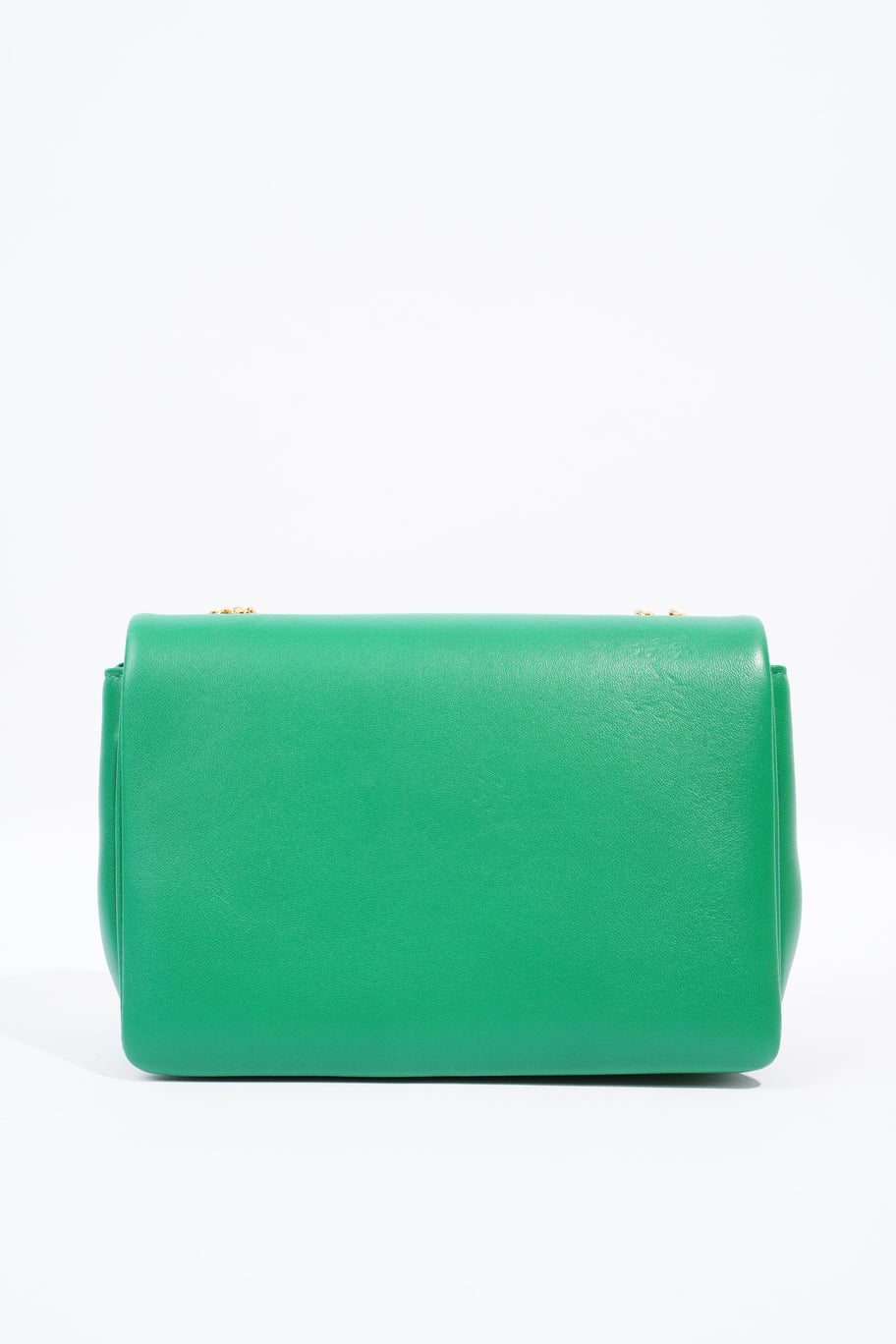 One Stud Flap Green Leather Small Image 5