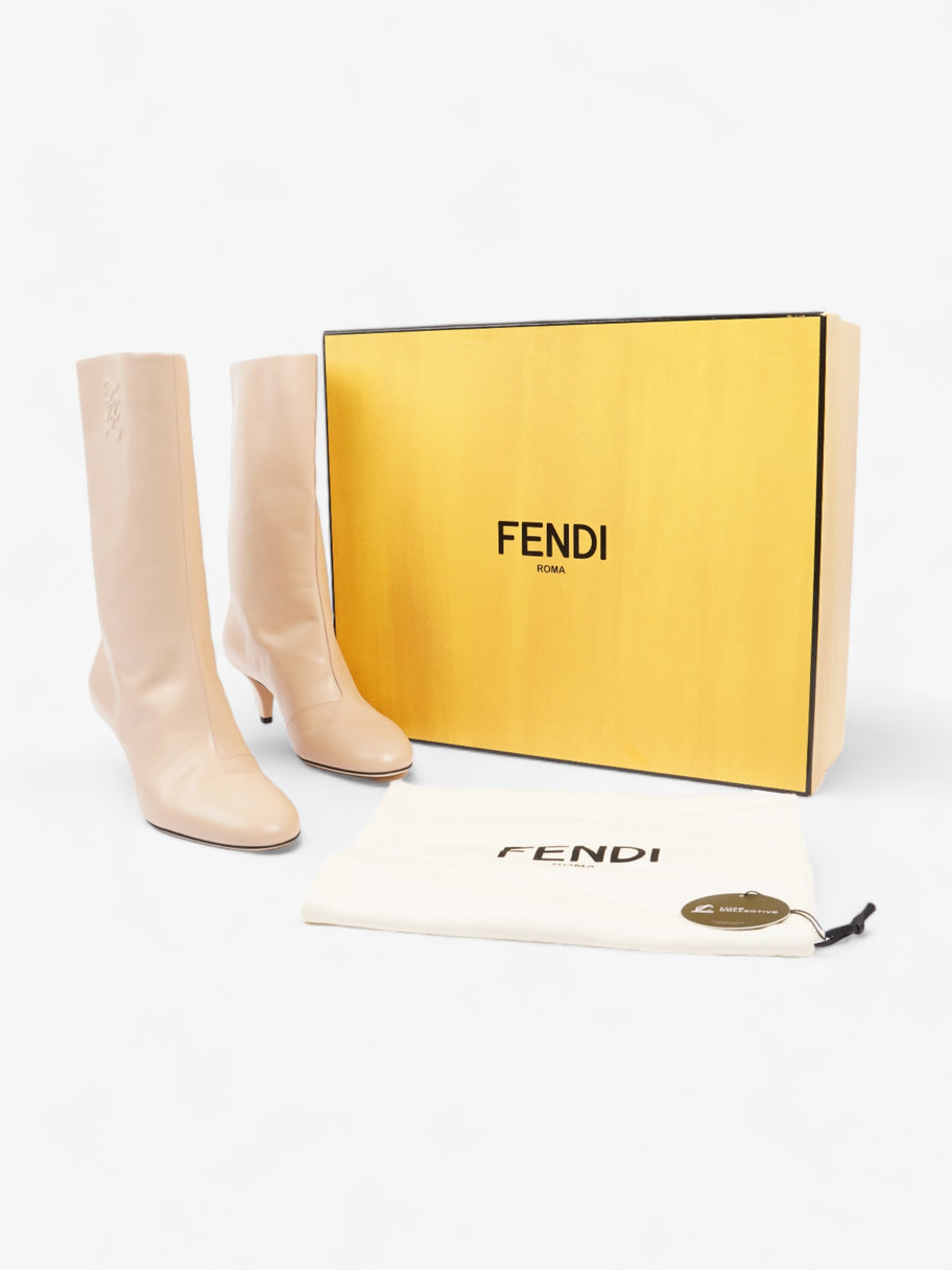 Fendi FF Caligula BooTS 60 Nude Leather EU 39 UK 6 Image 10
