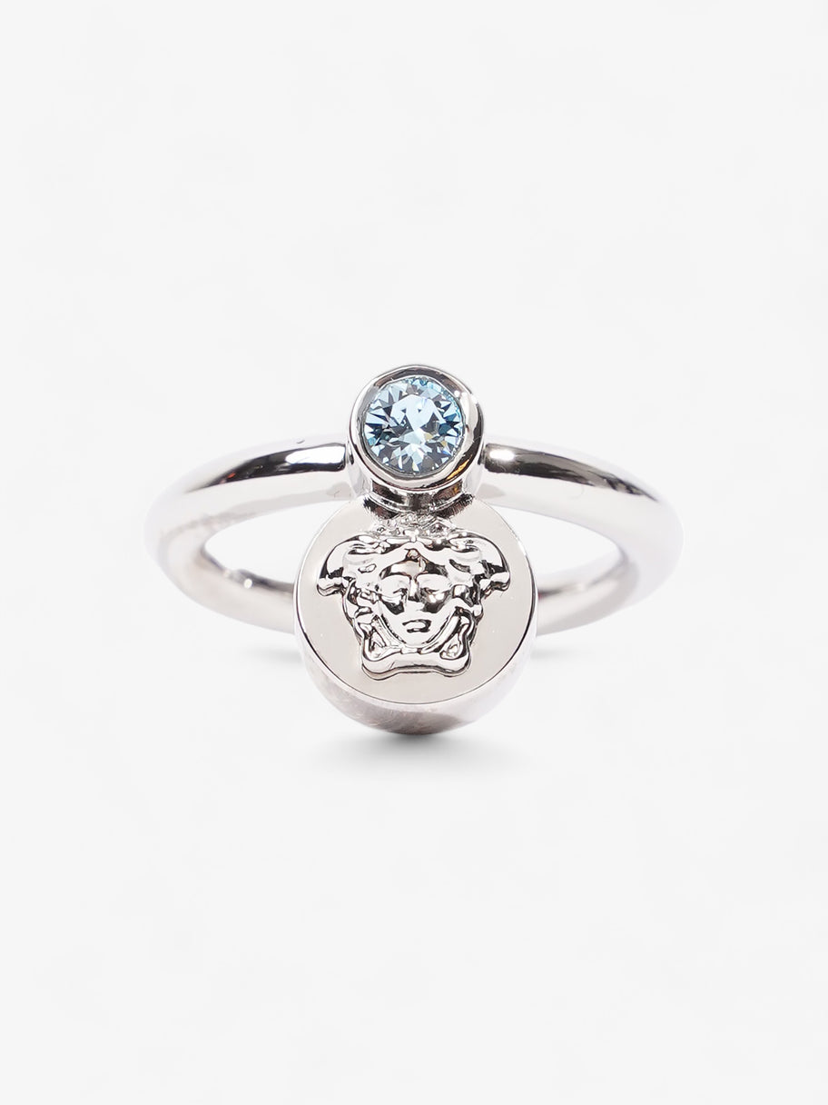 Blue Crystal Medusa Ring Silver Base Metal 13 Image 1
