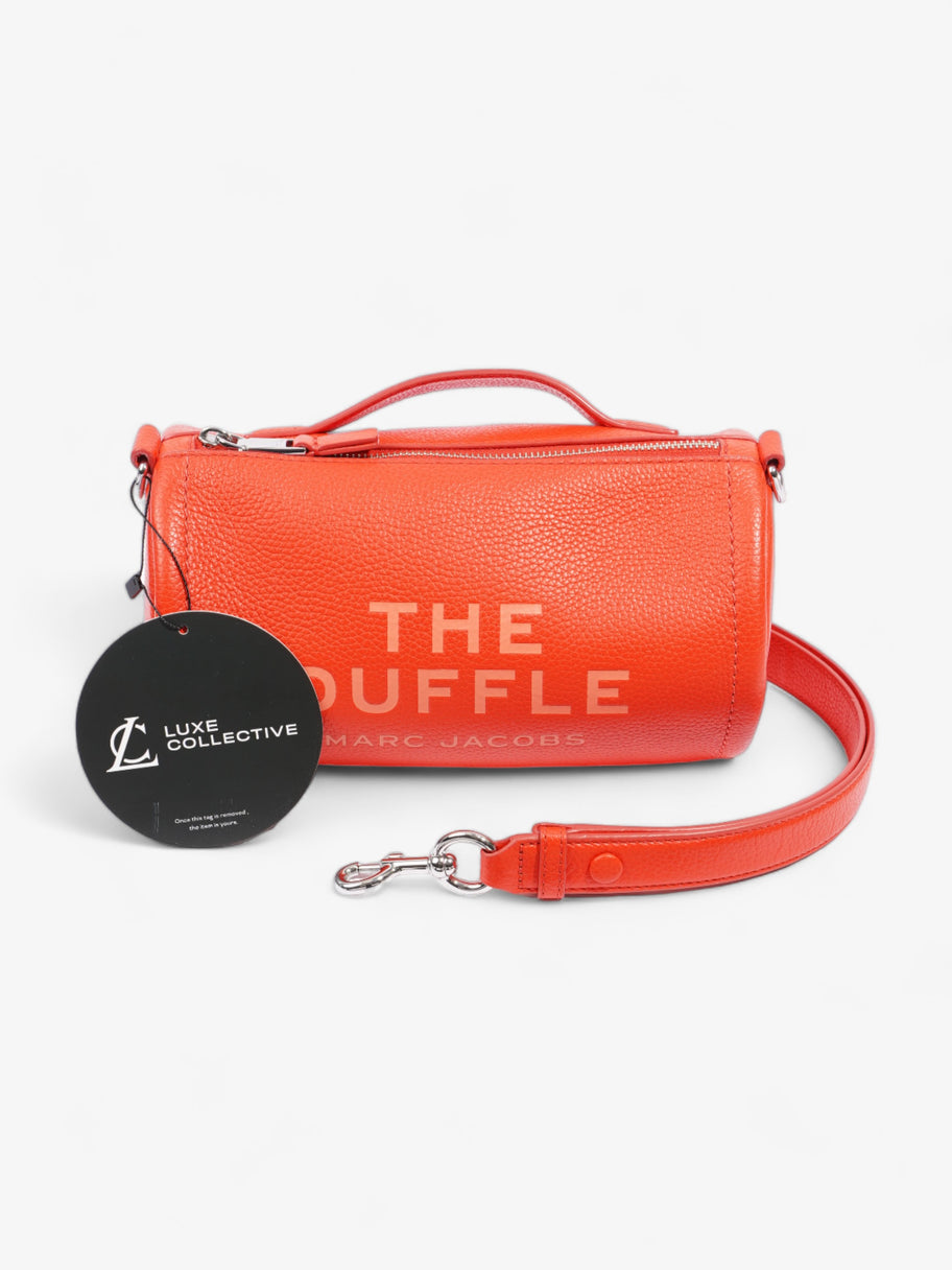 The Duffle Electric Orange Grained Leather Image 8