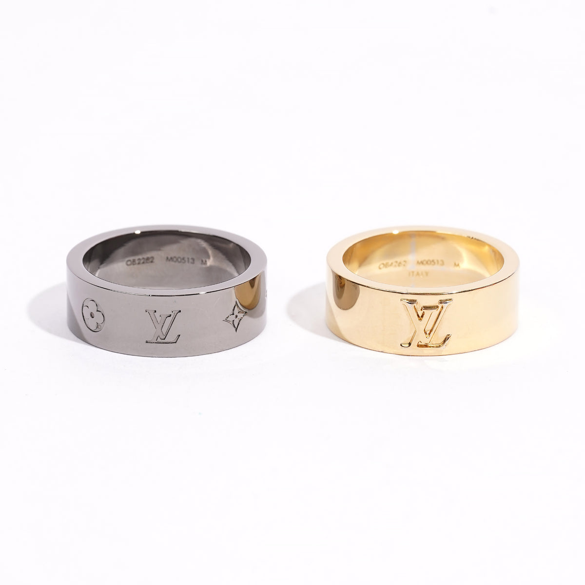 Louis Vuitton - LV Instinct Set of 2 Rings - Metal - Gold - Size: M - Luxury