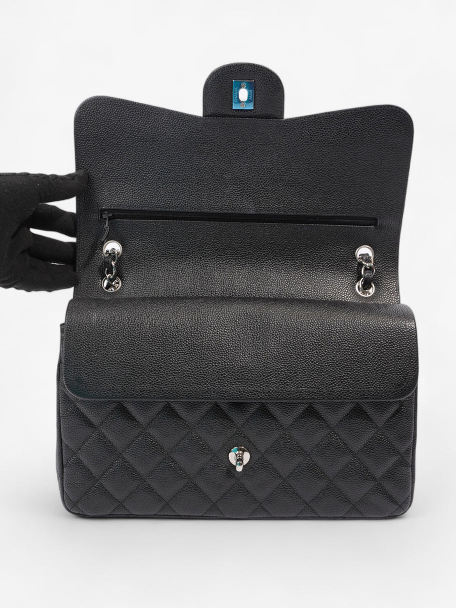 Classic Double Flap Black Caviar Leather Jumbo Image 7