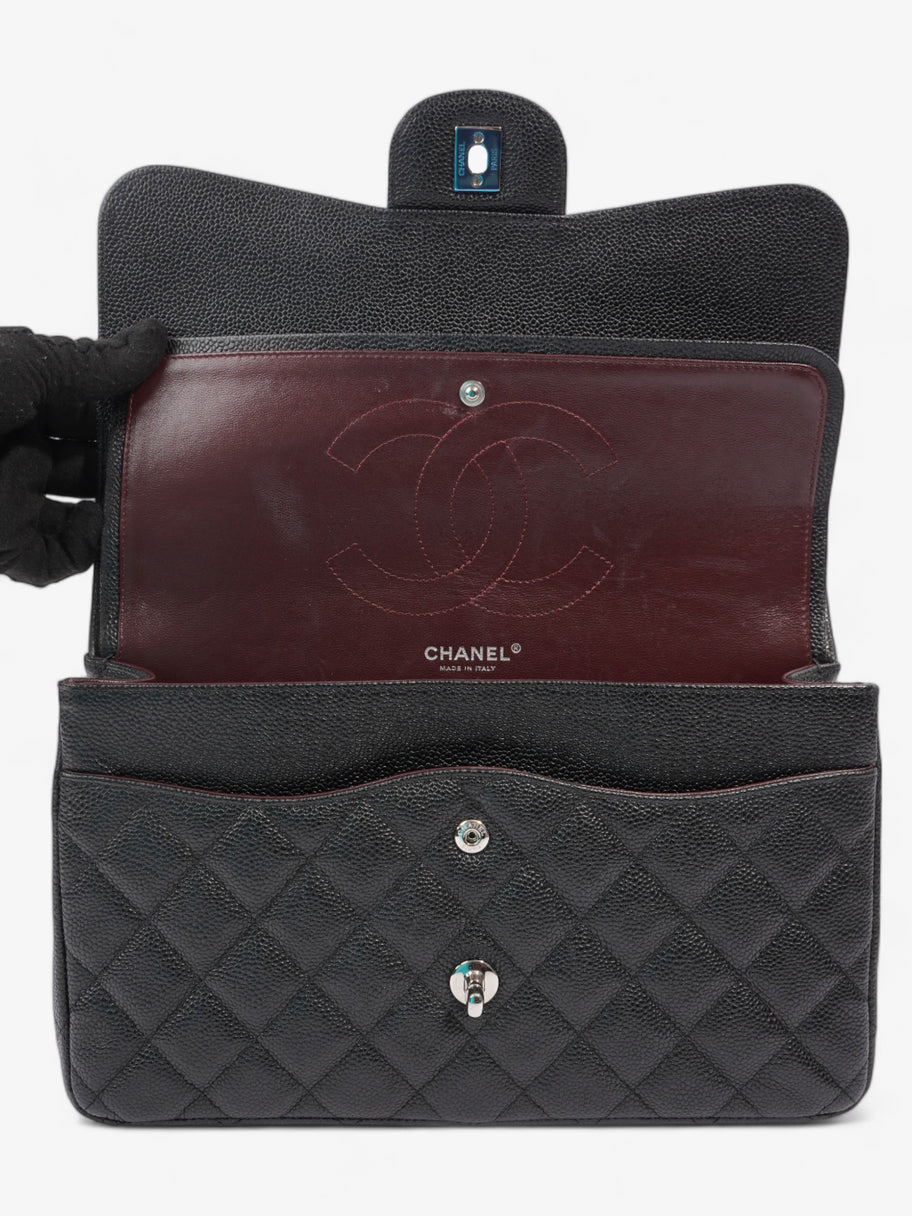 Classic Double Flap Black Caviar Leather Jumbo Image 8