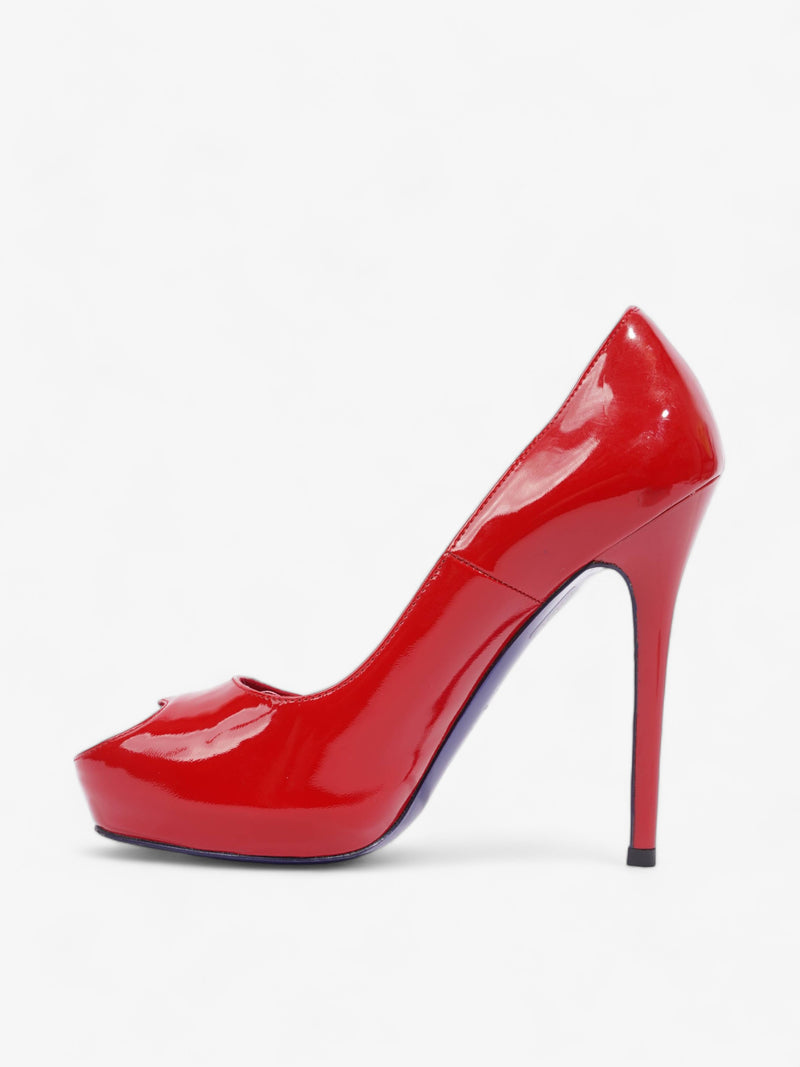  Peep Toe Heel 120 Red Patent Leather EU 36 UK 3