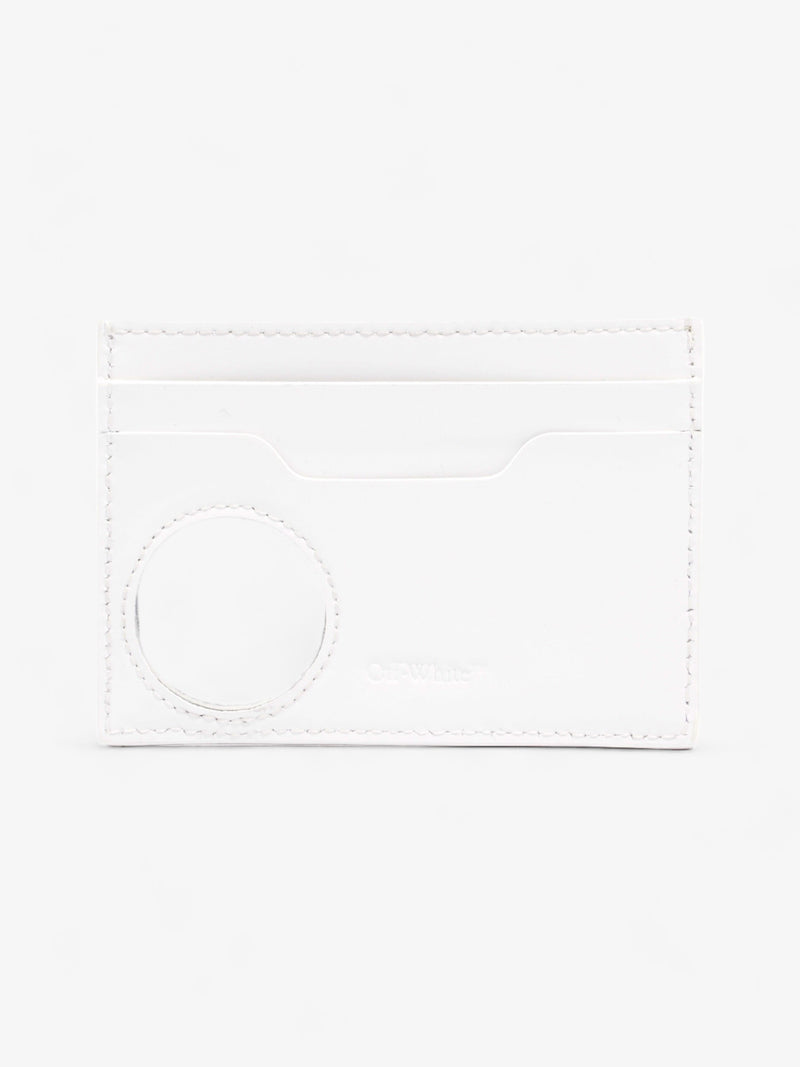  Hole Card Holder White Leather