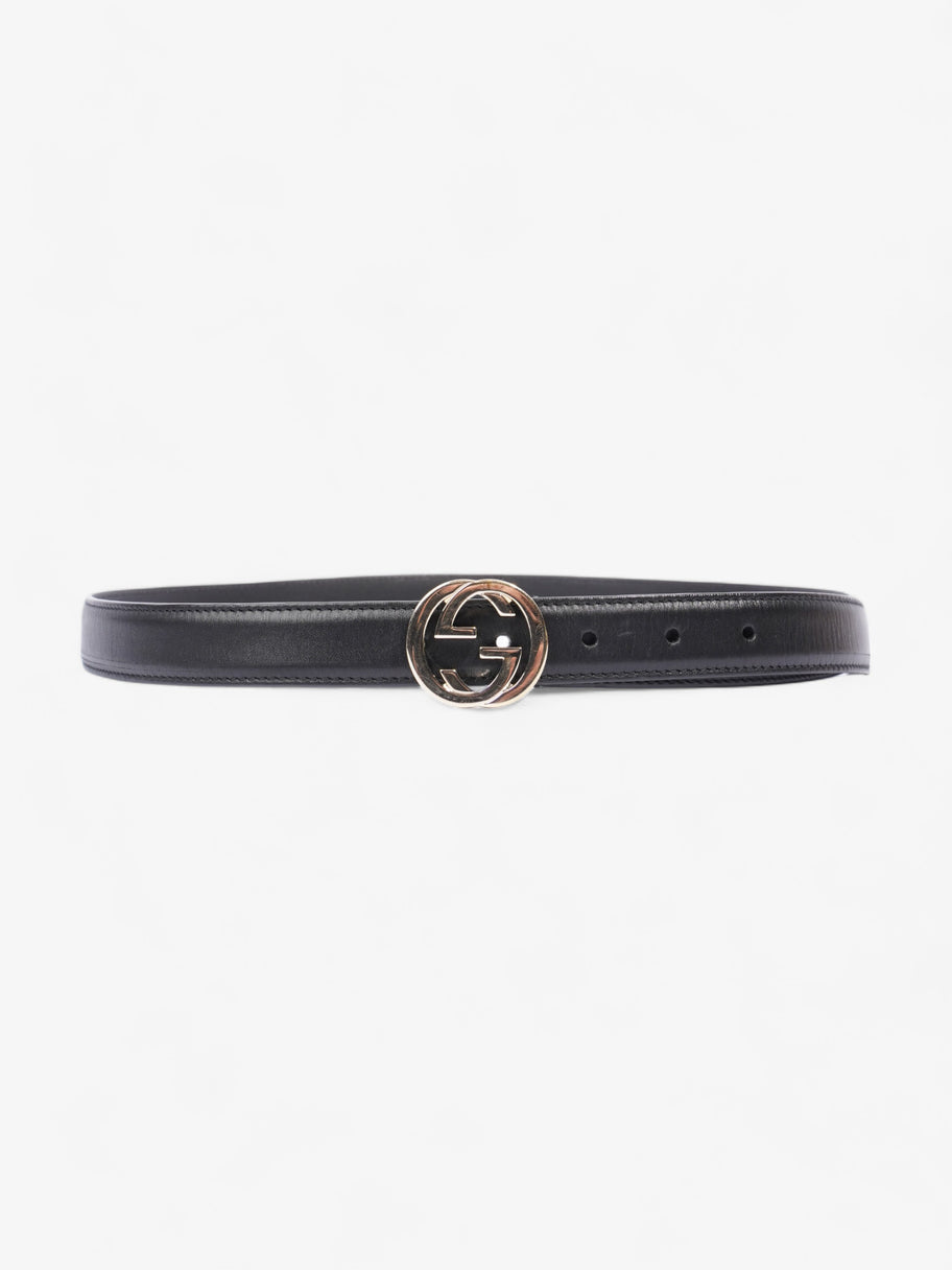 Interlocking G Belt Black Leather 90cm 36