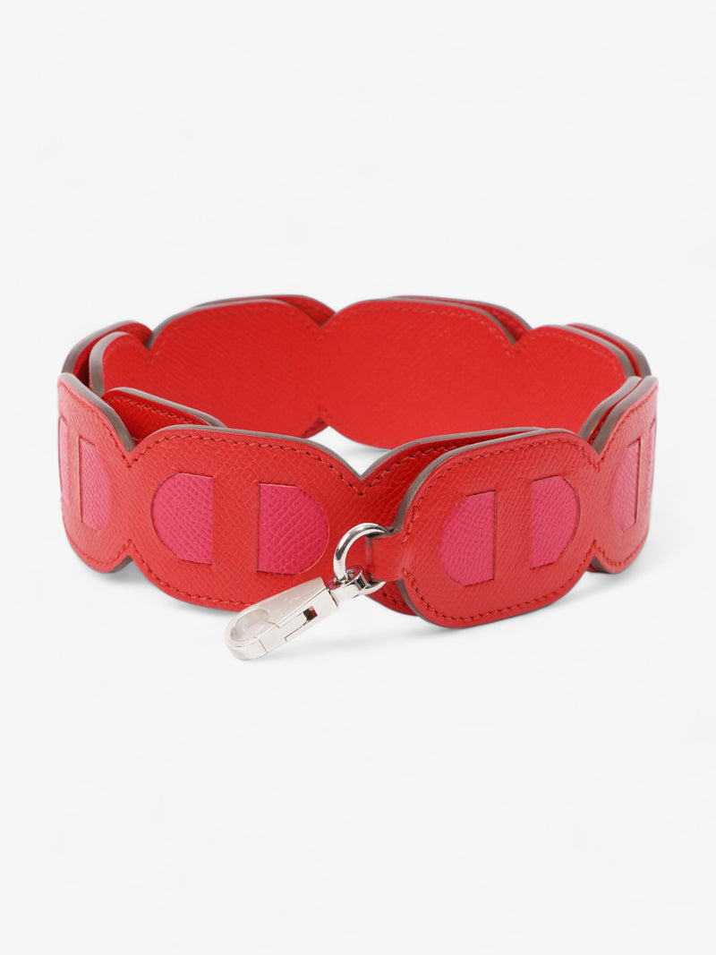  Maillons Bag Strap  Rouge De Couer / Rose Extreme Calfskin Leather