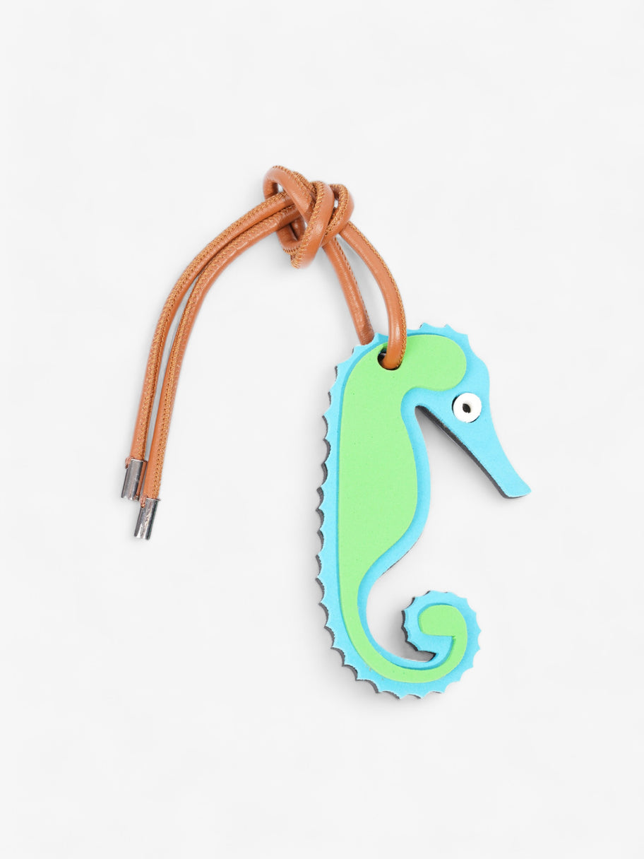 Seahorse Charm Green / Blue / Brown Leather Image 1