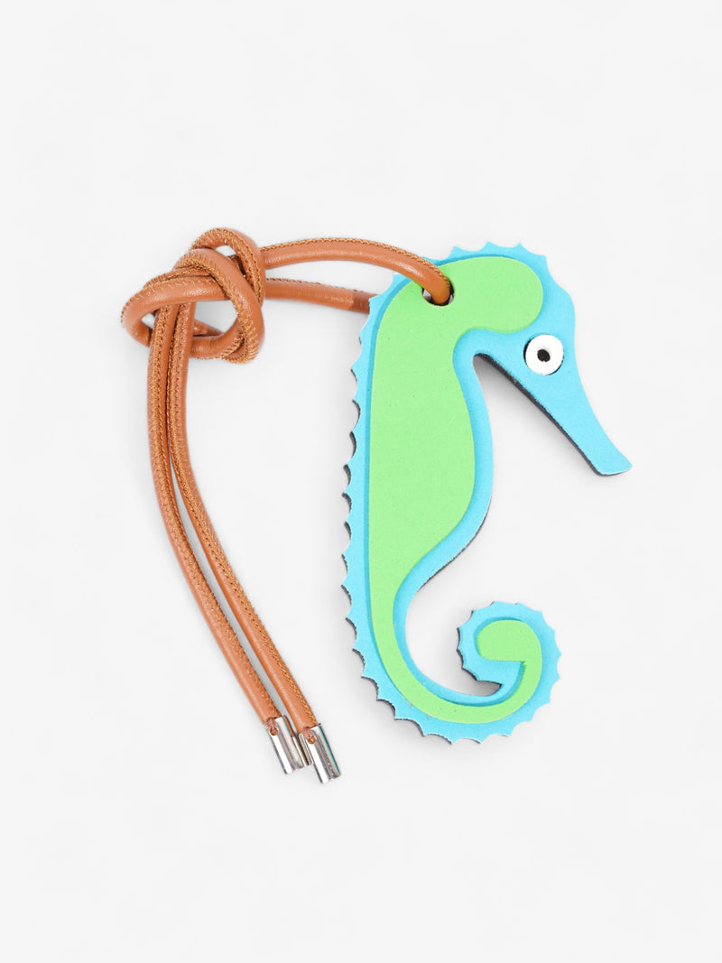  Seahorse Charm Green / Blue / Brown Leather